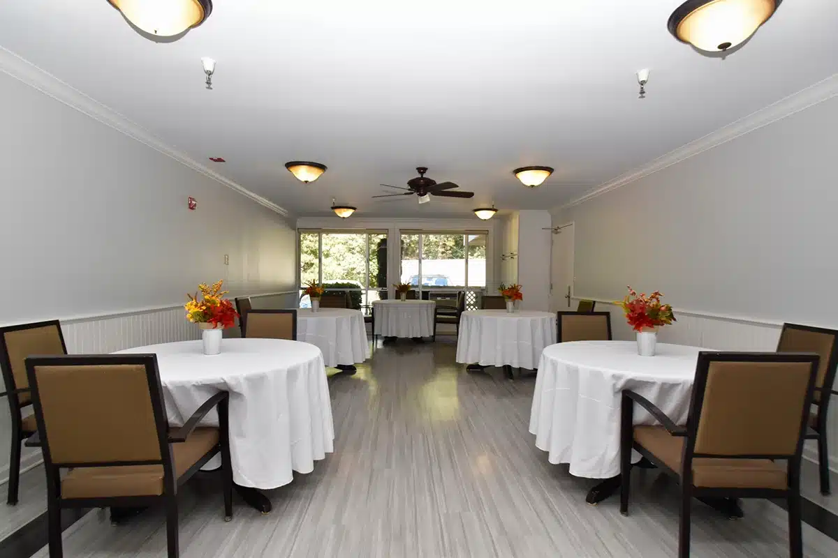 The dining room at Marin Post Acute