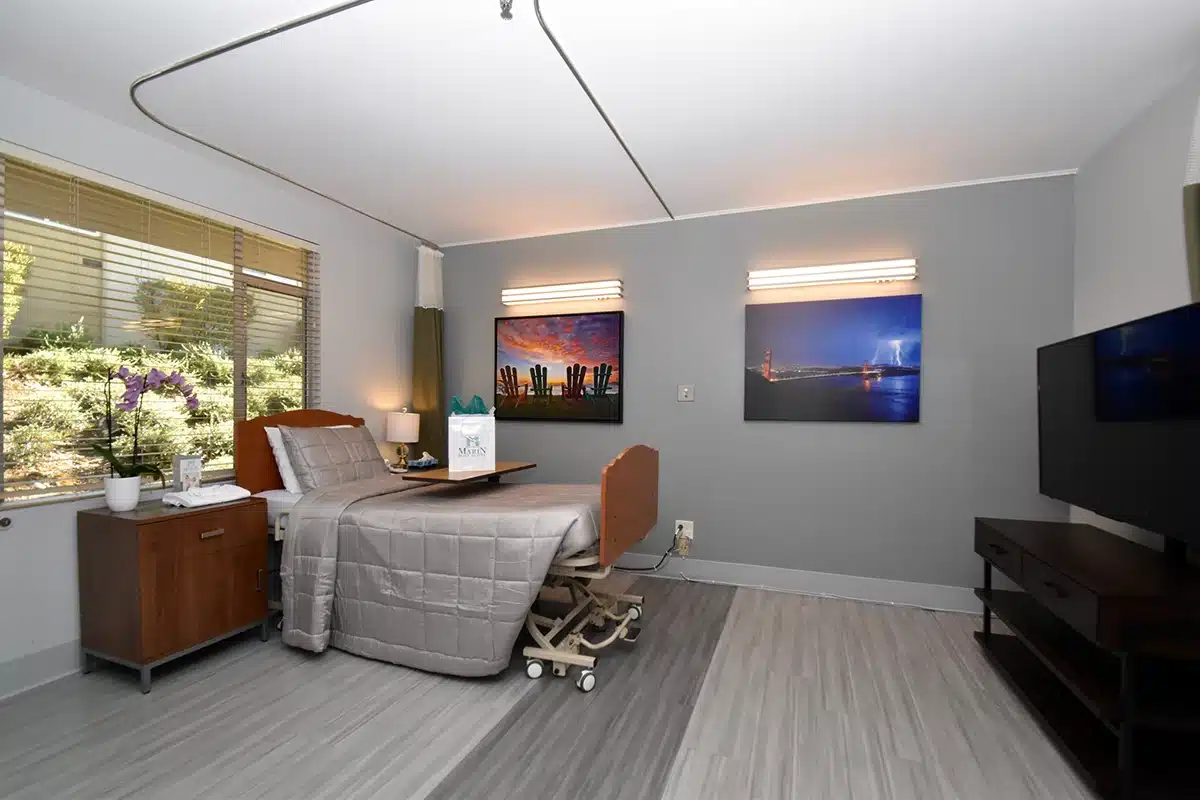 A resident's room at Marin Post Acute