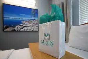 A gift in a resident's bedroom at Marin Post Acute